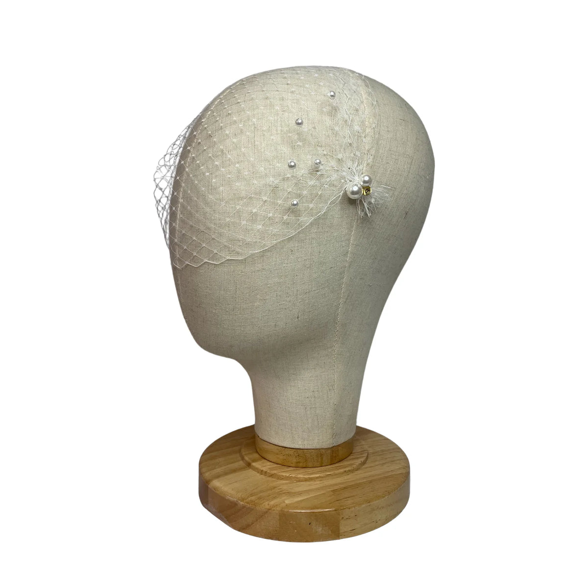 Braut Birdcage Schleier mit Perlen für modernes Bridal Styling
